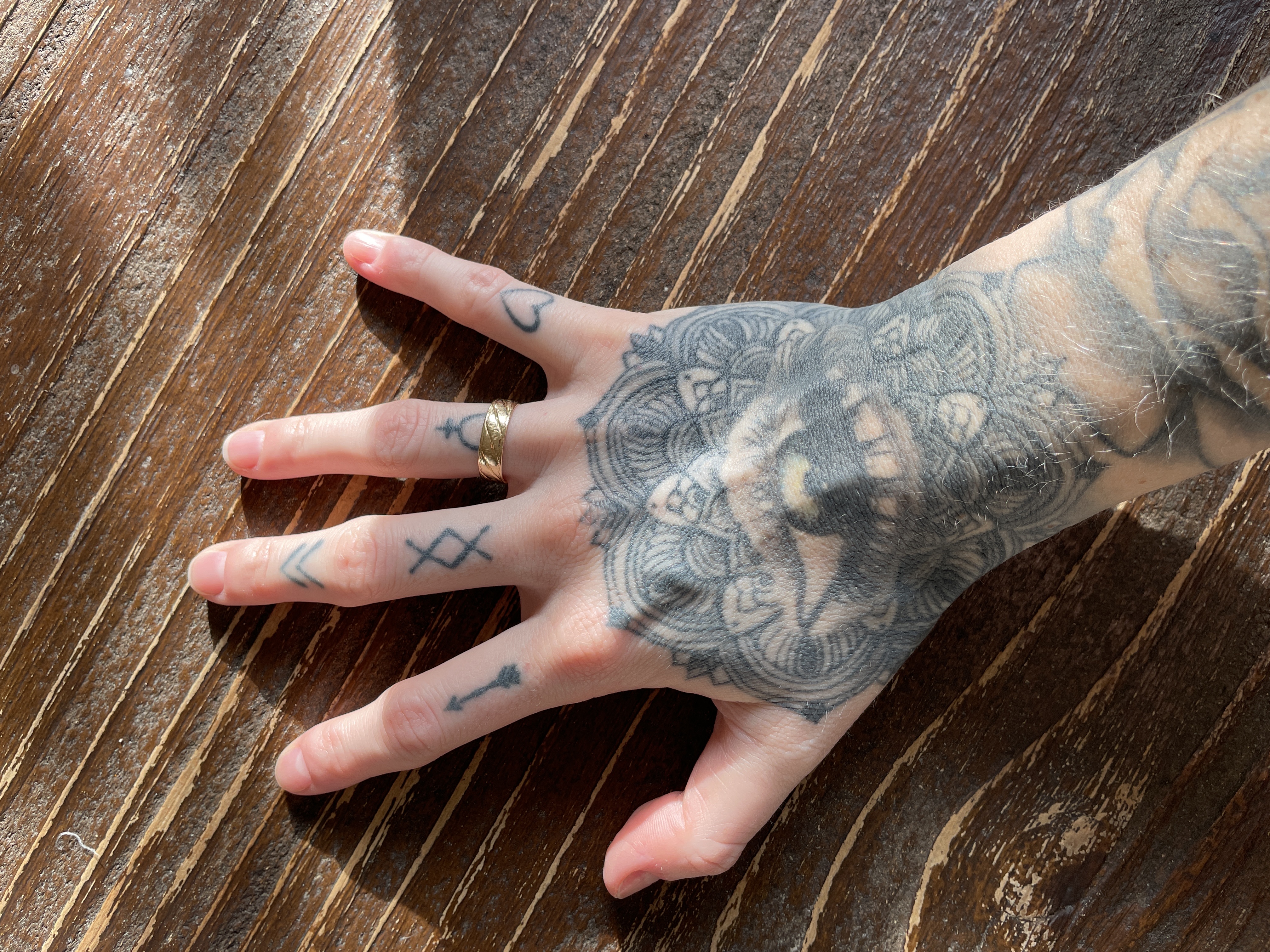 Hand tattoo