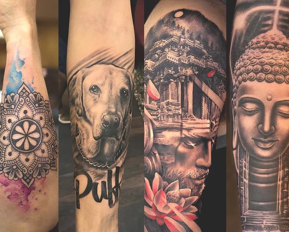 Getting a tattoo