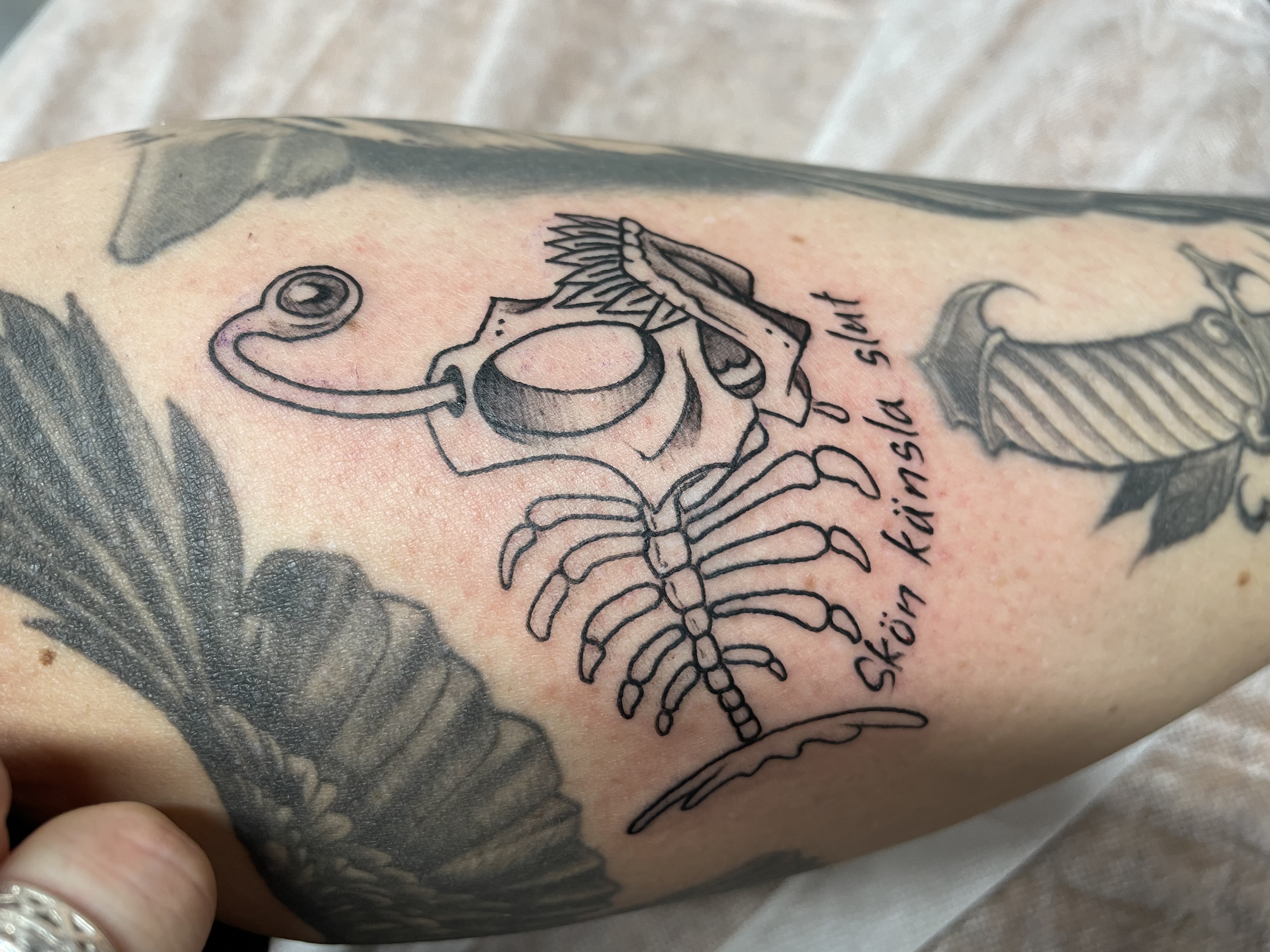 Leg tattoo